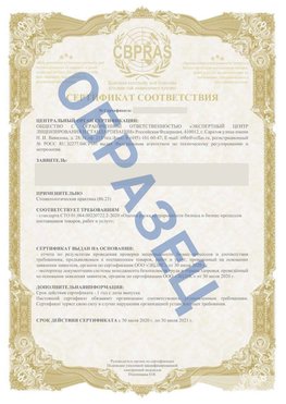 Образец Сертификат СТО 01.064.00220722.2-2020 Сочи Сертификат СТО 01.064.00220722.2-2020 